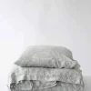 Tell Me More Påslakan linne 150x200 cm Grey/white