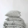 Tell Me More Påslakan linne 220x240 cm Grey/white