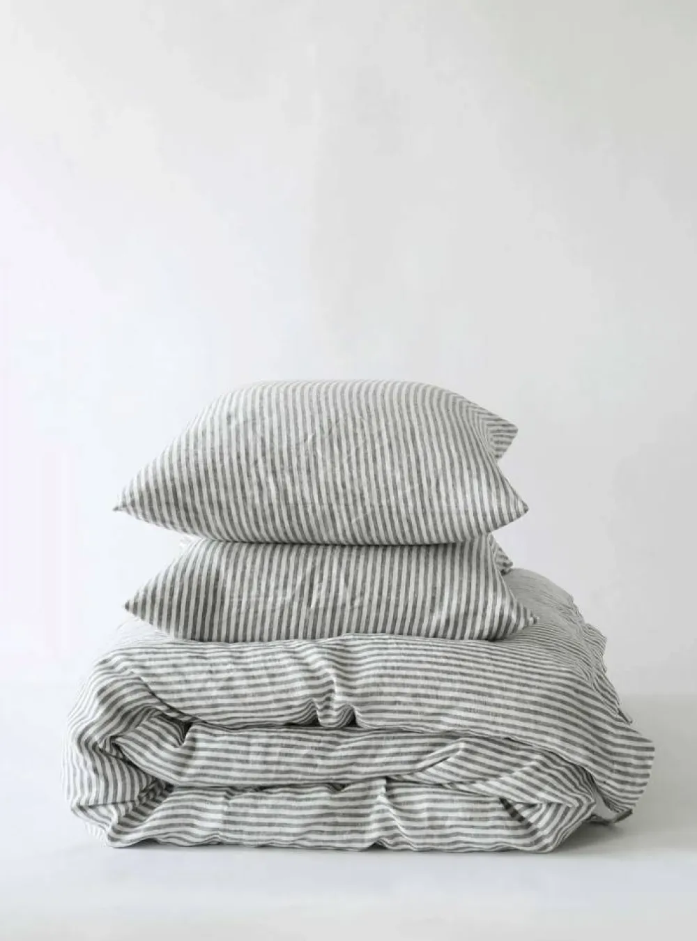 Tell Me More Påslakan linne 220x240 cm Grey/white