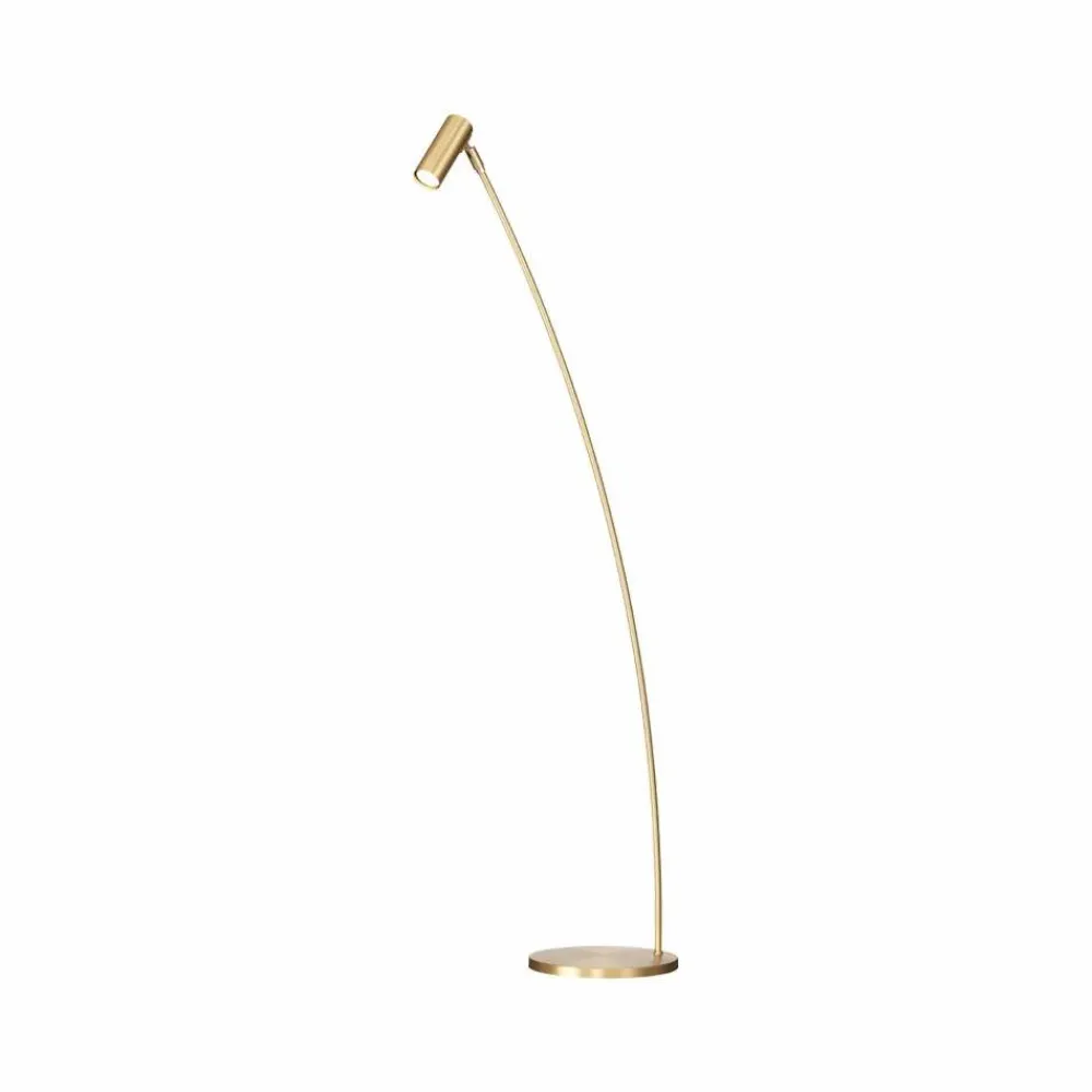 Örsjö Belysning Puck golvlampa matt borstad mässing