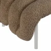 Hem Puffy loungefåtölj + ottoman Sawdust-rostfritt stål