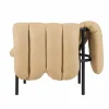 Hem Puffy loungefåtölj Sand leather-black grey
