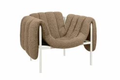 Hem Puffy loungefåtölj Sawdust-cream