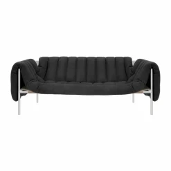 Hem Puffy 2 5-sits soffa 205 cm Anthracite-rostfritt stål