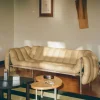 Hem Puffy 2 5-sits soffa 205 cm Sand leather-rostfritt stål