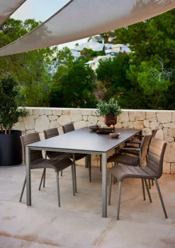 Best Cane-line Pure bord 200x100 cm Basalt grey-taupe
