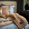 Lexington Quilted Recycled Cotton överkast 260x240 cm Beige