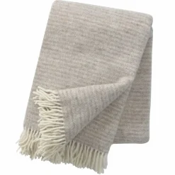 Klippan Yllefabrik Ralph ullpläd beige