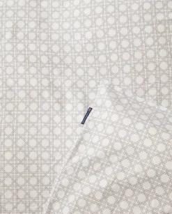 Lexington Rattan Printed bäddset 220x220 cm White
