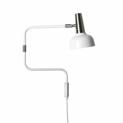 CO Bankeryd Ray Vägglampa vit nickeldetaljer