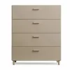 Relief byrå bred med ben 82x92 2 cm beige