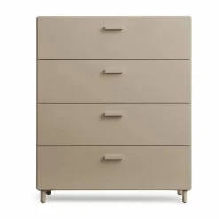 Relief byrå bred med ben 82x92 2 cm beige