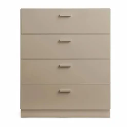 Relief byrå bred med sockel 82x92 2 cm beige