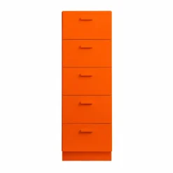 Relief byrå hög med sockel 41x115 cm orange