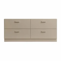 Relief byrå låg med sockel 123x46 6 cm beige