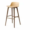 New &Tradition Rely HW123 barstol Beige sand-lackerad valnöt 75 cm