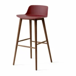 &Tradition Rely HW123 barstol Red brown-lackerad valnöt 75 cm