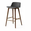 &Tradition Rely HW118 barstol Stone grey-lackerad valnöt 65 cm