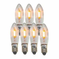 Star Trading Reservlampa E10 LED filament inomhus 7-pack 2100K