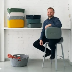 Discount Muuto Restore förvaringskorg rund Grå