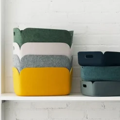 Muuto Restore tray förvaringskorg låg Dusty green (blekgrön)