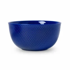 Lyngby Porcelæn Rhombe serveringsskål Ø22 cm Mörkblå