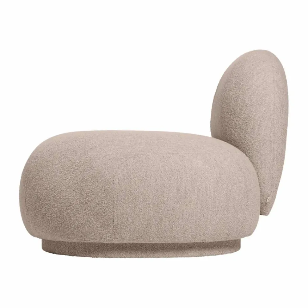 Discount Ferm Living Rico open soffmodul R Soft bouclé-natural