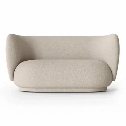 Hot Ferm Living Rico soffa bouclé 2-sits Wool bouclé natural