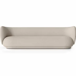 Online Ferm Living Rico soffa bouclé 4-sits Wool bouclé natural