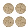 Scandi Living Ridge glasunderlägg Ø10 cm 4-pack Marmor