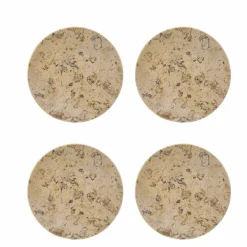 Scandi Living Ridge glasunderlägg Ø10 cm 4-pack Marmor