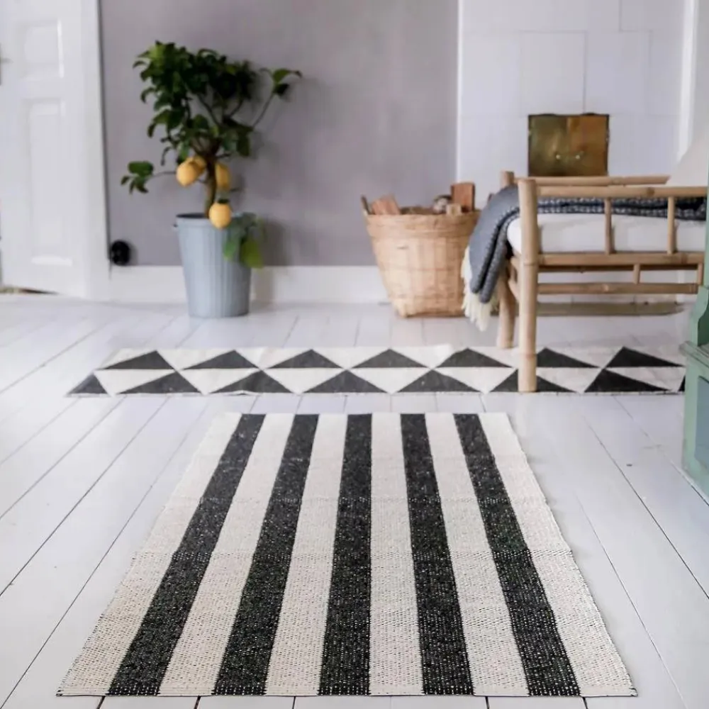 New Scandi Living Rime matta svart 70 x 250 cm