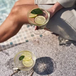 Ferm Living Ripple champagneglas 2-pack klar