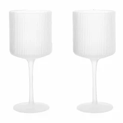 Online Ferm Living Ripple rödvinsglas 32 5 cl 2-pack Frosted