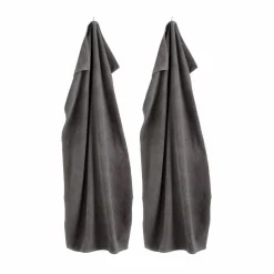 Sale FDB Møbler R33 Kirkeby badhandduk 2-pack Granite gray
