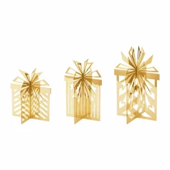Hot Georg Jensen 2025 års julprydnad för bordet julklapp 3 delar Guldpläterat rostfritt stål