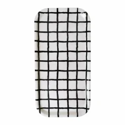 Hot Fine Little Day Rutig bricka 22x43 cm Black-white