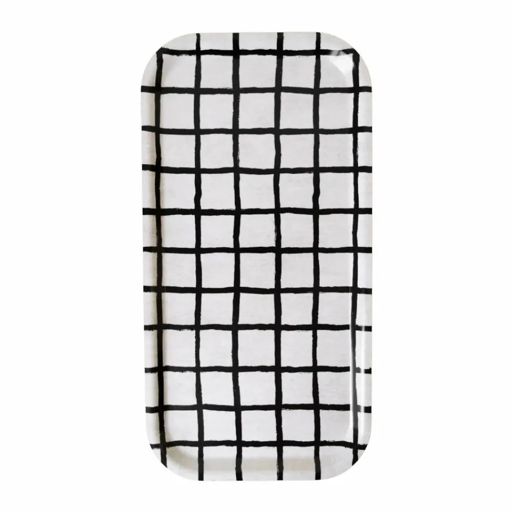 Hot Fine Little Day Rutig bricka 22x43 cm Black-white