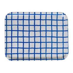 Discount Fine Little Day Rutig bricka 33x43 cm Blue