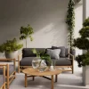 Clearance Skargaarden Saltholm loungefåtölj teak-gråbrun dyna