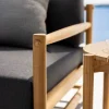 Skargaarden Saltholm soffa teak-gråbrun dyna