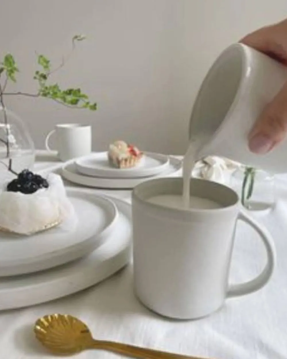 Scandi Living Sandsbro mjölkkanna Offwhite 30 cl