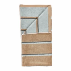 Zone Denmark Sauna Handduk Camel-ice blue-olive green 70x140 cm
