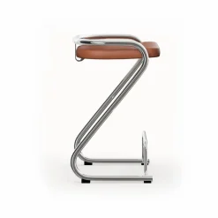 Clearance Lammhults S70-3 barpall Elmo Nordic läder Cognac-kromstativ