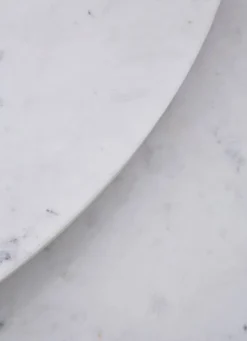 Tom Dixon Screw cafébord Ø60 cm White marble-cast iron