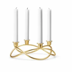 Georg Jensen Season ljusstake Ø26 cm förgylld