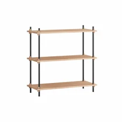 MOEBE Shelving System classic hylla Ek-black 86x85x35 cm S.85.1.A