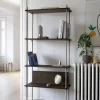 MOEBE Shelving System classic hylla Ek-black 86x200x35 cm S.200.1.A