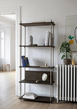MOEBE Shelving System classic hylla Ek-black 86x200x35 cm S.200.1.A