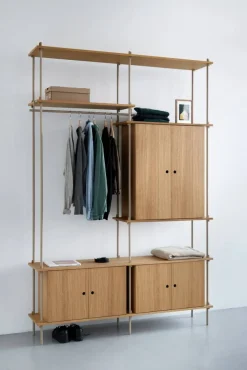 Hot MOEBE Shelving System hylla med skåp Ek-white 163x200x35 cm S.200.2.C